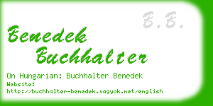 benedek buchhalter business card